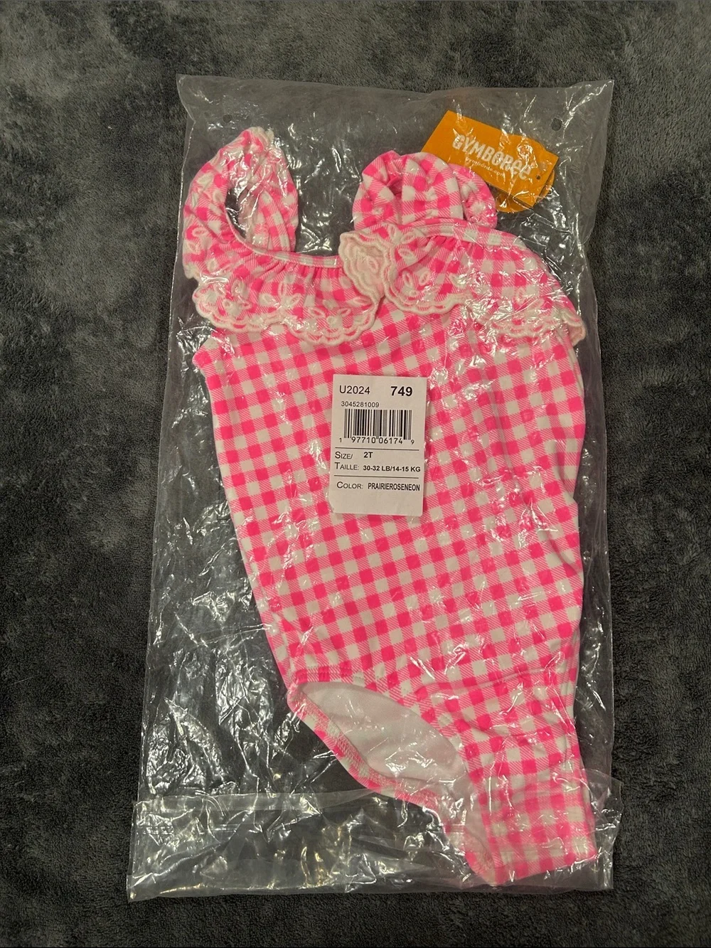 Gymboree Pink Gingham Ruffle One-Piece Swimsuit